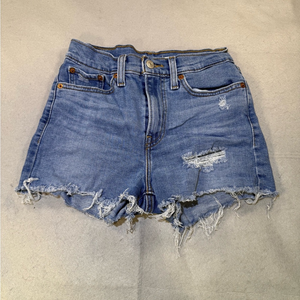Levi's High Waisted Distressed Shorts